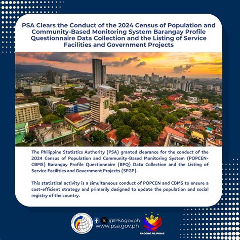 PSA Clears the Conduct of the 2024 Census of Population and .
